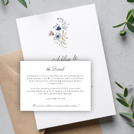 Elegante Moderne rustikale Wildblume Hochzeitsdeta Begleitkarte