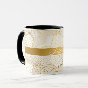 Elegante, moderne Sammlung von weißer Blumen Tasse