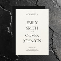 Elegante moderne, saubere Schwarz-weiße Hochzeit