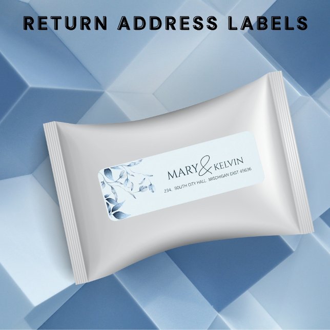 Elegante moderne schicke blaue Hochzeitsfeier Rück (Von Creator hochgeladen)