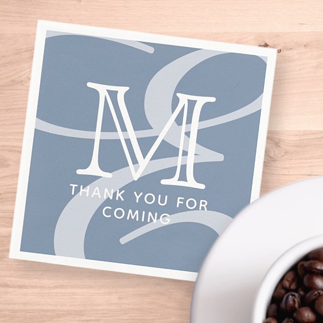 Elegante moderne schicke Double Monogram Vielen Da Serviette (Von Creator hochgeladen)