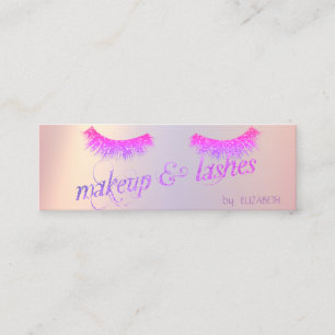 Elegante moderne schicke Glitter-Wimpern, Make-up Mini Visitenkarte