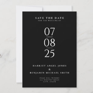 Elegante moderne schicke Hochzeit retten das Datum Save The Date