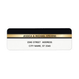 Elegante, moderne, schicke Schwarz-weiße und golde