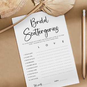 Elegante moderne Schrift Bridal Scattergories Ga