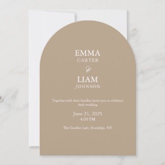 Elegante moderne Schrift klassische Hochzeitseinla Einladung