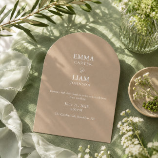 Elegante moderne Schrift klassische Hochzeitseinla Einladung