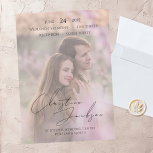 Elegante moderne Schrift-Typografie für Hochzeiten Acryleinladungen