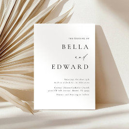 Elegante Moderne Schwarz-weiße Minimalistische Hoc Einladung