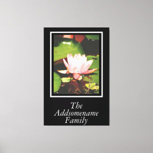 Elegante, moderne Schwarze Fotos, Blumenschrift Leinwanddruck