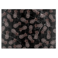 elegante moderne schwarze MarmorRosengoldananas