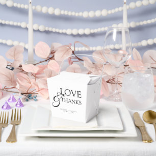 Elegante moderne schwarze und weiße Hochzeit Danke Geschenkschachtel