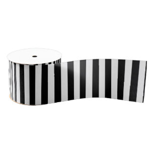 Elegante moderne Schwarzweiss-Streifen Ripsband