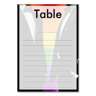 Elegante moderne schwule Männer Hochzeit Regenboge Tischnummer
