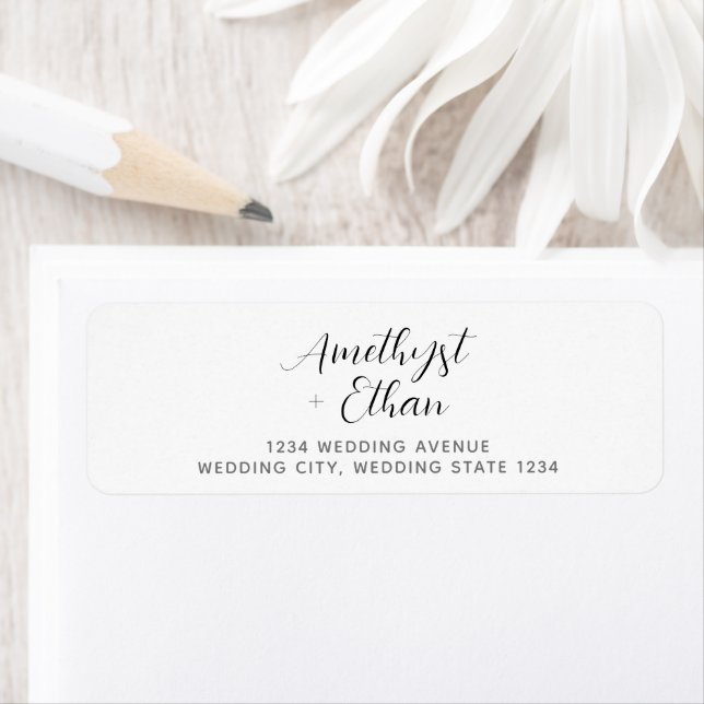 Elegante, moderne Script-Hochzeitadresse (Insitu)