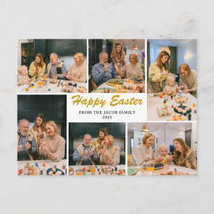 elegante moderne Segnungen Ostern Familie 6 Foto Feiertagspostkarte