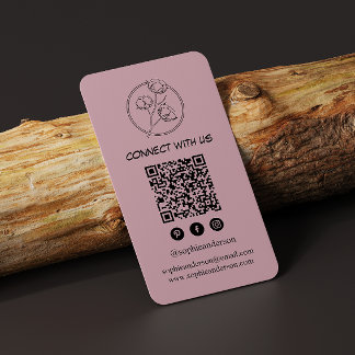 Elegante moderne soziale Medien QR-Code Visitenkarte