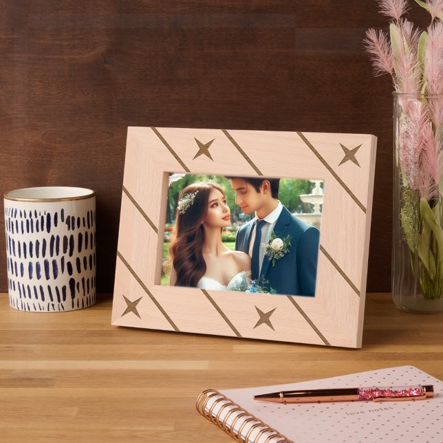 Elegante Moderne Sterne und Line Art Geätzte Rahmen (Von Creator hochgeladen)