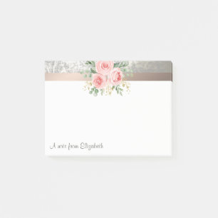 Elegante Moderne Stilvolle, Aquarell Blumen Post-it Klebezettel