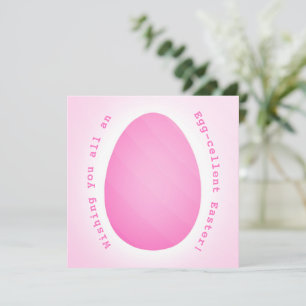 Elegante Moderne Streifen Rosa Ostern Ei Funny Feiertagskarte
