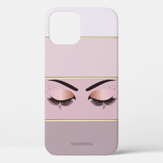 Elegante moderne Streifen, Wimpern Case-Mate iPhone Hülle (Rückseite)