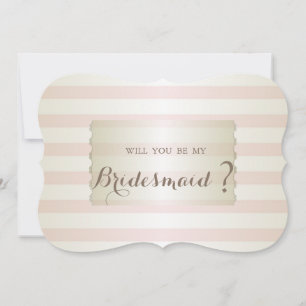 Elegante moderne Striped Bridesmaid Card Einladung