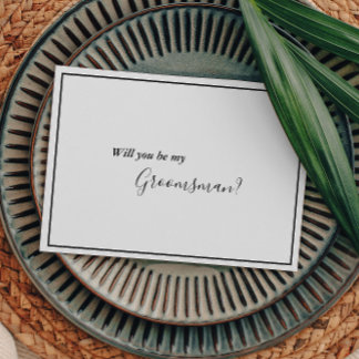 Elegante Moderne Trauzeuge Vorschlag Card Einladung