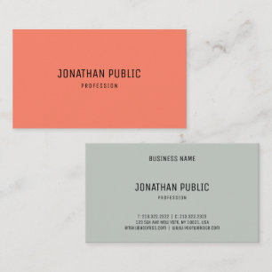 Elegante moderne Trendfarben einfaches Template Visitenkarte