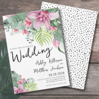 Elegante Moderne tropische Hochzeit mit Blumen