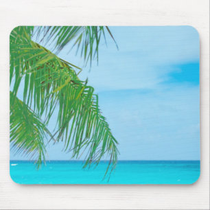 Elegante moderne tropische Vorlage Palms Blue Sky Mousepad