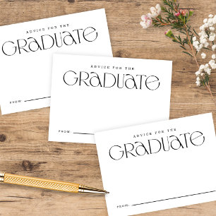 Elegante Moderne Typografie B+W Abschluss Advice Begleitkarte