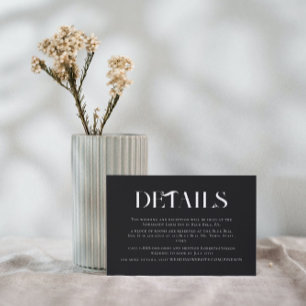 Elegante, moderne Typografie Details Begleitkarte