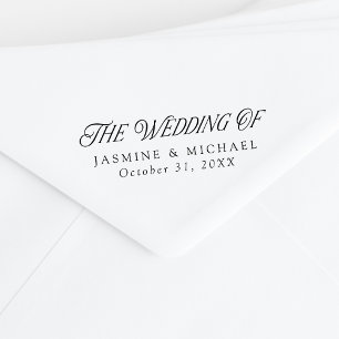 Elegante moderne Typografie Die Hochzeit von Gummistempel