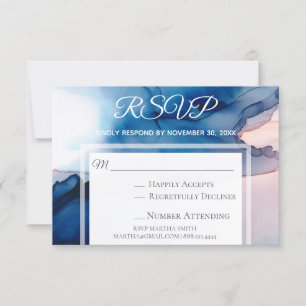 *~* Elegante Moderne UAWG Wedding RSVP Karte