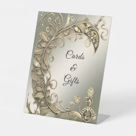 Elegante, moderne und dekorative Tabletop-Zeichen Sockelschild