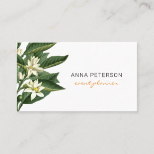 Elegante moderne, Vintage Orangenblüten Visitenkarte