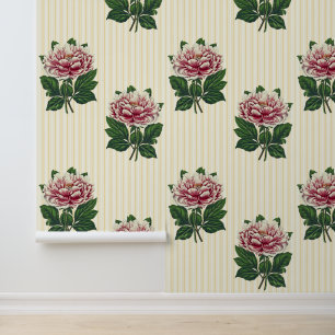 Elegante Moderne, Vintage rosafarbene Peelingstrei Tapete