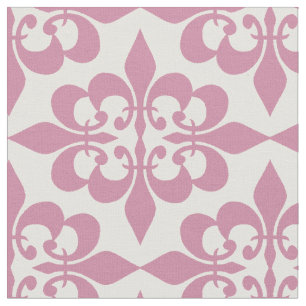 Elegante Moderne, Vintage rosafarbene Rose Damask Stoff