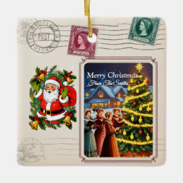 Elegante Moderne Vintage Weihnachten Keramikornament