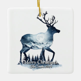 Elegante Moderne Vintage Weihnachten Keramikornament