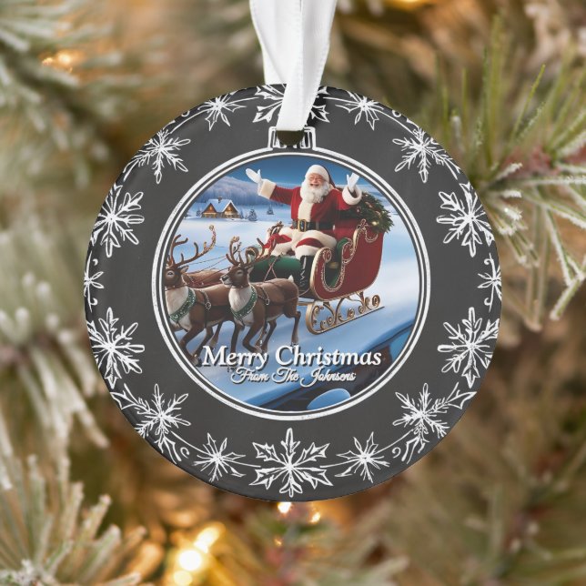 Elegante Moderne Vintage Weihnachten Ornament (Baum)