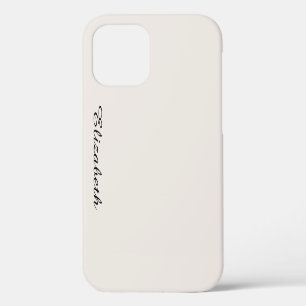 Elegante moderne Vorlage Kalligrafie Name Monogram iPhone 12 Hülle