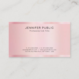 Elegante moderne Vorlage Rose Gold Professional Visitenkarte