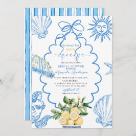 Elegante Moderne Wasserfarbe Hauptpresse Brautschi Einladung