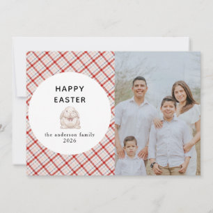 Elegante moderne Wasserfarbeier Frohe Ostern Foto Feiertagskarte