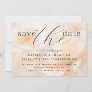 Elegante Moderne Wasserfarben Peach Blumenzehen Save The Date