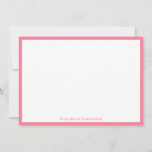 Elegante moderne Watermelon Border Flat Note Card Mitteilungskarte