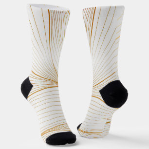 Elegante, moderne, weiße Blätter Socken