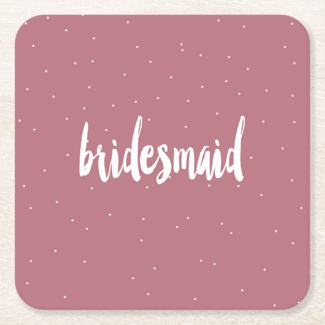 elegante, moderne, weiße rosa Braut Rechteckiger Pappuntersetzer (Vorderseite)