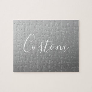 Elegante, moderne, weiße Schrift mit grauem Gradie Puzzle